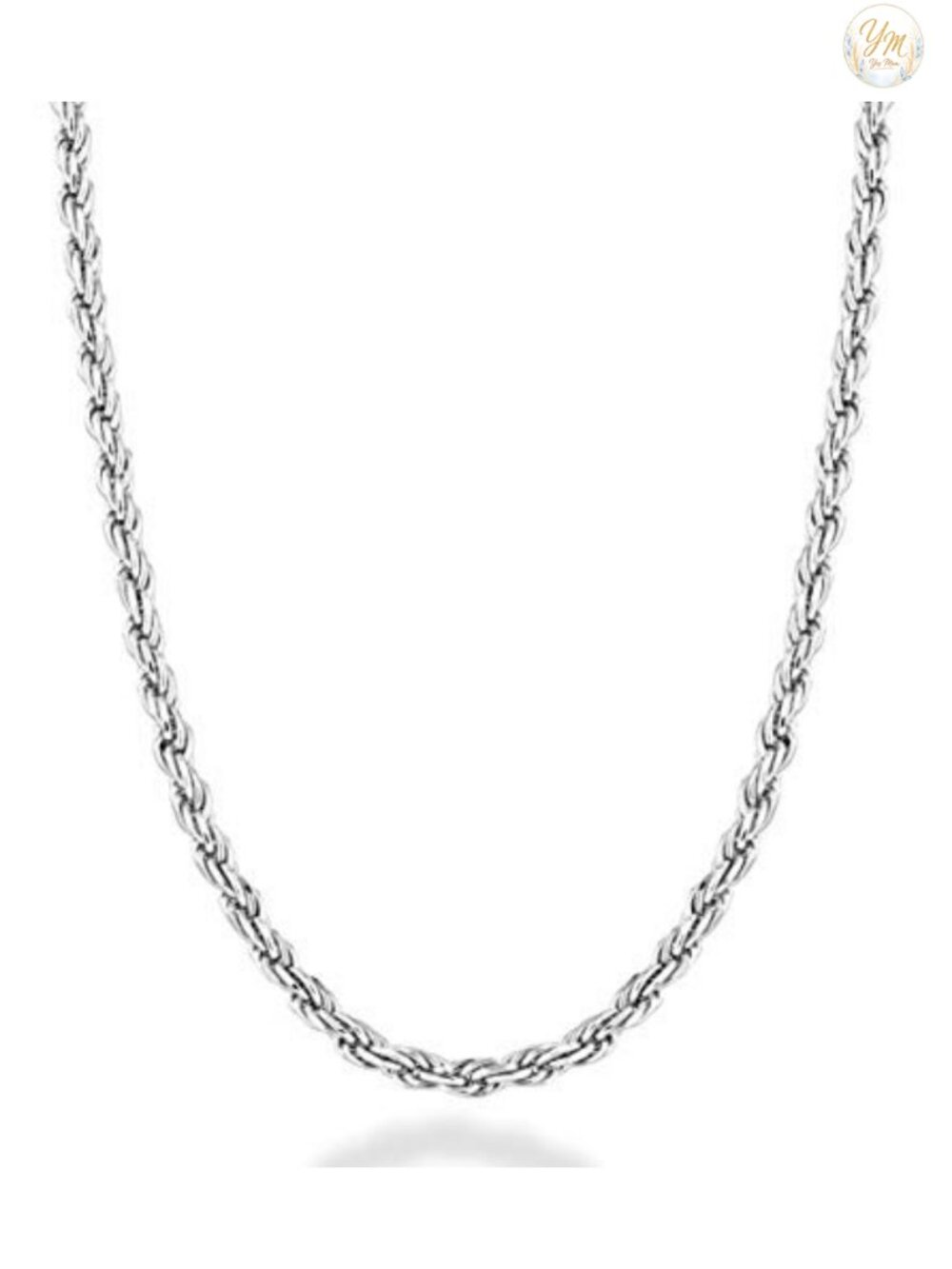 Italian 925 Sterling Silver Rope Chain Necklace 2mm 3mm Men Women